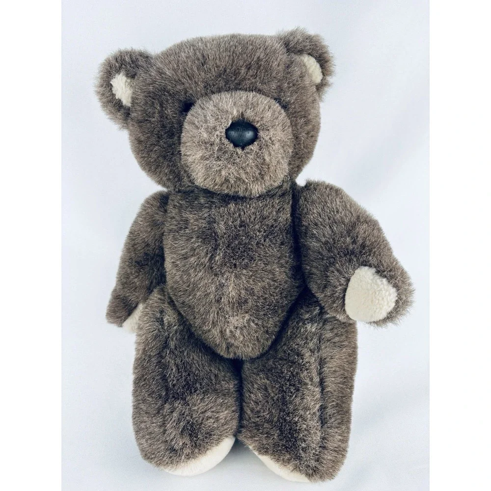 1986‎ Vintage Dakin Jointed Teddy Bear Brown Plush Furry Soft Stuffed Animal